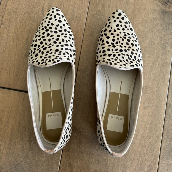 Dolce Vita 8.5 spotted animal print loafers flats with pointed toe - Picture 8 of 8